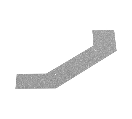 Донная вставка OSTEC для поворота 90 градусов, для лотков ЛКР 300, толщина 1 мм, Сендзимир цинк ДВПЛЛКР90-300-1,0-СЦ 1