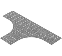 Донная вставка OSTEC для тройника для лотков НЛО 600 мм, толщина 1 мм, Сендзимир цинк ДВТЛНЛО-600-1,0-R330-СЦ