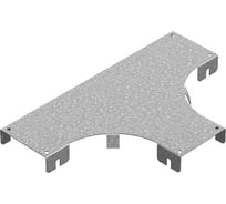 Крышка к Т-отводу горизонтальному OSTEC к лотку ПЛК 100, толщина 1,2 мм, Сендзимир цинк КТП-100-1,2-R100-СЦ