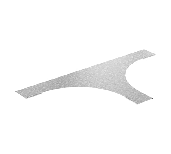 Крышка к тройнику OSTEC для лестничного лотка НЛО 200 радиус 600 мм, толщина 1 мм, Сендзимир цинк КТЛНЛО-200-1,0-R600-СЦ 1