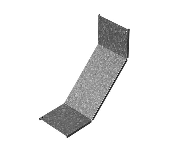 Крышка к углу внутреннему OSTEC для лестничного лотка НЛО 500, толщина 1 мм, Сендзимир цинк КУВННЛО90-500-1,0-СЦ 1