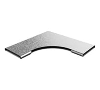 Крышка к углу плоскому плавному OSTEC 90 градусов, к лотку 200, толщина 0,7 мм, Сендзимир цинк КУПТП90-200-0,7-R100-СЦ