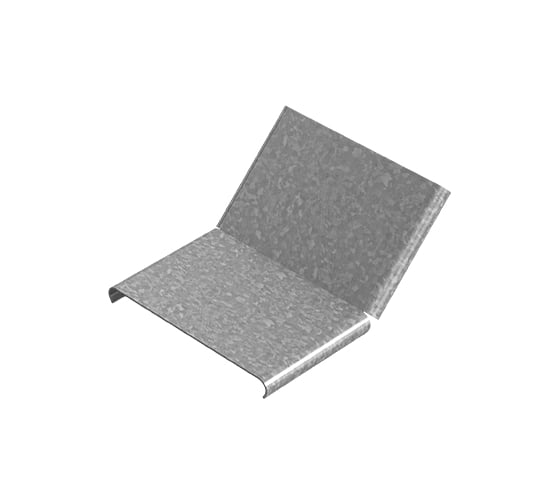 Крышка углового соединителя внутреннего OSTEC 45 градусов, к лотку УЛ 400x80, толщина 1 мм, Сендзимир цинк КУСВНР45-400х80-1,0-СЦ 1