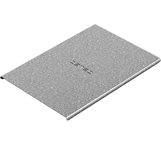 Крышка к повороту вертикальному вниз левому/правому OSTEC к лотку 400, толщина 1,0 мм, Сендзимир цинк КПВНЛП-400-1,0-СЦ 1