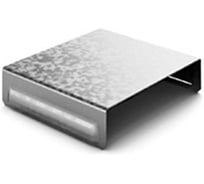 Крышка к угловому соединителю внутреннему OSTEC к лотку 400, толщина 1,0 мм, Сендзимир цинк КУСВН90-400-1,0-СЦ