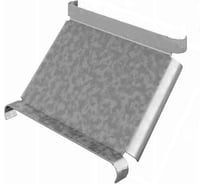 Крышка к угловому соединителю внутреннему OSTEC к лотку УЛ 200, толщина 1,5 мм, Сендзимир цинк КУСВНР90-200-1,5-СЦ