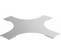 Крышка к крестообразному разветвителю для лестничного лотка OSTEC НЛО 200, толщина 1,0 мм, Сендзимир цинк КХЛНЛО-200-1,0-R330-СЦ