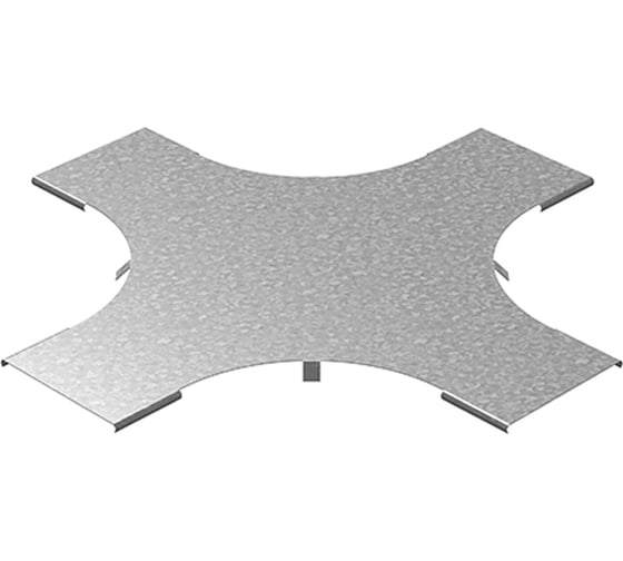 Крышка к разветвителю крестообразному плавному универсальному OSTEC к лотку 300, радиус 200 мм, толщина 1,0 мм, Сендзимир цинк КХТРП-300-1,0-R200-СЦ 1