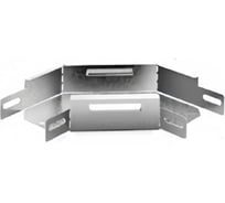 Угловой соединитель плоский 90 град. к лотку OSTEC 100x50, толщина 1.0 мм, Сендзимир цинк УСП90-100х50-1,0-СЦ