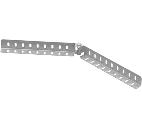 Соединитель шарнирный горизонтальный OSTEC для лотков НЛО высотой 80 мм, толщина 1.2 мм, Сендзимир цинк СЛУШГ-80-1,2-СЦ 1