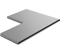 Крышка к переходу прямому правому OSTEC 400x100, толщина 0.7 мм, Сендзимир цинк КРПП-400х100-0,7-СЦ