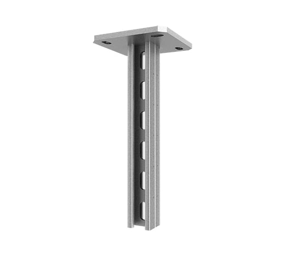 Подвес потолочный OSTEC СТРАТ двойной 41x21x3000, толщина 2 мм, гальван. цинк ППСД-41х21х3000-2,0-ЭЦ