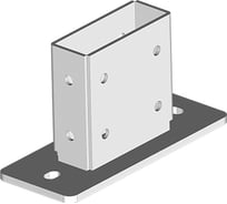 Опора OSTEC для СТРАТ профиля 41x124, толщина 4,0 (пятка - 8,0мм), гальван. цинк ОП-41х124-4,0-ЭЦ
