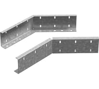 Горизонтальный соединитель OSTEC 45 градусов для лестничного лотка ЛКР высотой 160 мм, толщина 2,5 мм, Сендзимир цинк ГСЛКР45-160-2,5-СЦ