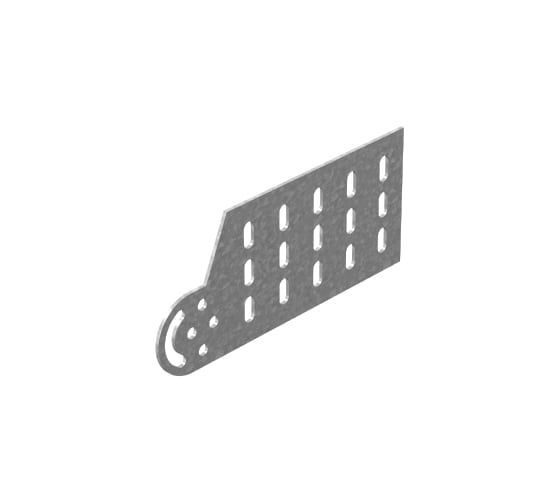 Планка шарнирного соединения универсальная OSTEC для лотка высотой 60, 65 мм, толщина 2 мм, Сендзимир цинк ПШСМ-60-65-2,0-СЦ 1