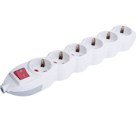 Колодка MONO ELECTRIC Orion, 6 гнезд, с заземлением, с выключателем 150-011000-610