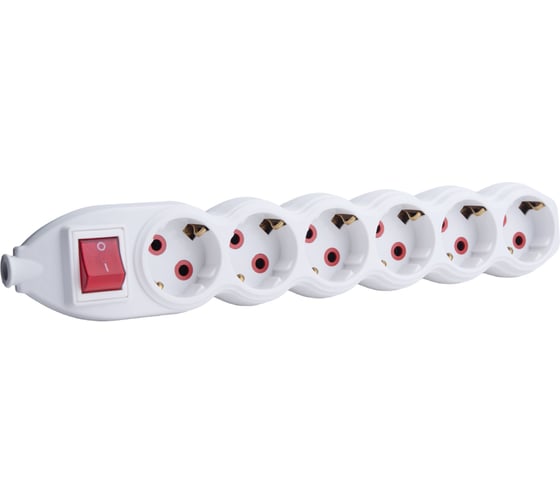Колодка MONO ELECTRIC Orion, 6 гнезд, с заземлением, с выключателем 150-011000-610