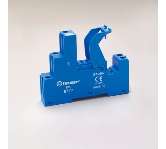 Набор Розетка FINDER 9701SMA 10шт. С винтовыми клеммами для реле 46.61; применяются модули 86.30, 99.02; в комплекте металлическая клипса 097.71; версия: синий цвет 9701SMAV10 1
