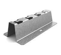 Напольно-настенный держатель OSTEC 400 мм, толщина 1,5 мм, Сендзимир цинк ННД-400-1,5-СЦ