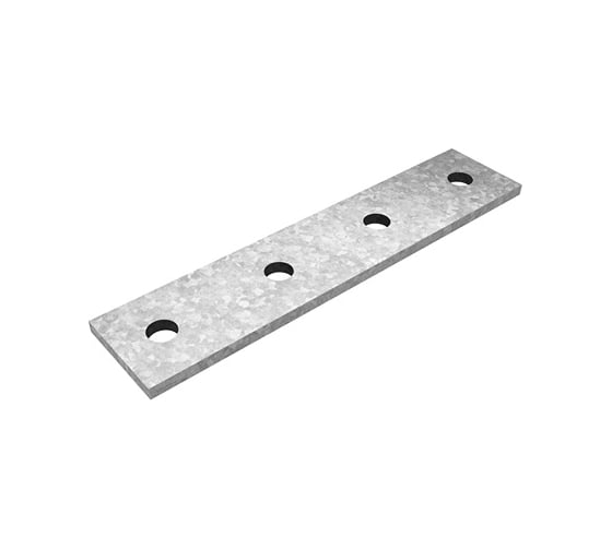Пластина OSTEC 4 отверстия для СТРАТ профиля, толщина 5,0 мм, гальванический цинк ПЛ-4-5,0-ЭЦ 1