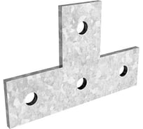 Пластина OSTEC Т-образная №4 для СТРАТ профиля, толщина 5,0 мм, гальванический цинк ПЛТ-4-5,0-ЭЦ