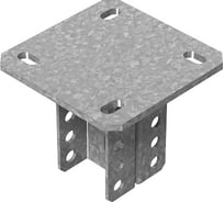 Потолочное крепление OSTEC двойное для средних нагрузок 30x50 мм, толщина 3,0 мм, гальванический цинк ПКД3-3,0-ЭЦ