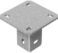 Потолочное крепление OSTEC одинарное для высоких нагрузок 50x70 мм, толщина 4,0 мм, гальванический цинк ПКО7-4,0-ЭЦ