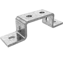 Скоба OSTEC прямоугольная для двойного СТРАТ-профиля 41x41 мм, толщина 6,0 мм, гальванический цинк СКП-82х41-6,0-ЭЦ
