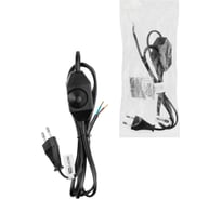 Шнур TDM ELECTRIC с плоской вилкой и светорегулятором Народный ШВВП 2x0,5 мм2, 1,5м, черный SQ1305-0050