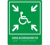 Место сбора инвалидов PALITRA TECHNOLOGY Пиктограмма с дублированием информации по системе Брайля. 903-0-GB-21-110N