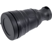 Колодка каучуковая с заземлением Monolit 1 розетка КРУГЛАЯ с крышкой 16А IP54, Чёрный 1186