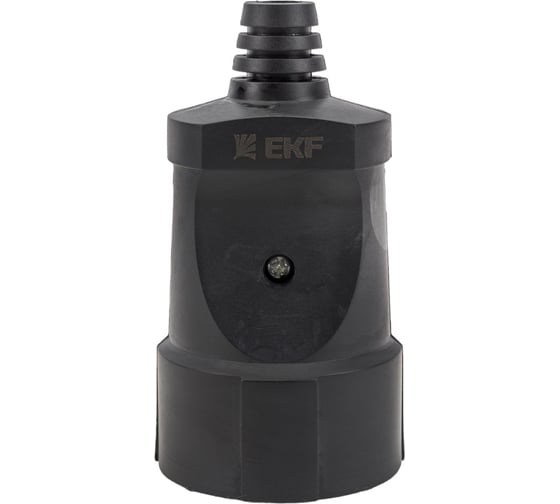 Штепсельное гнездо EKF с заземлением черное ПВХ 16A 250B ASGO16-30