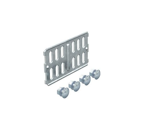 Соединитель OBO Bettermann RLVK 60 FS RU, продольный, для листовых лотков LKS, L=100, сталь, конвейерный цинк (10 шт/уп) 6067091 1