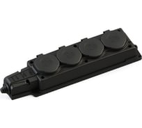 Колодка удлинителя Systeme Electric 4-м MultiSet 16А 250В IP44 с заземл. каучук черн. SE MST4104BK 10 шт 4680409178409