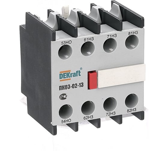 Приставка контактная лицевой установки ПК-03-02-13, 10 А, IP20, 6 шт Dekraft 24107DEK 4610007506090