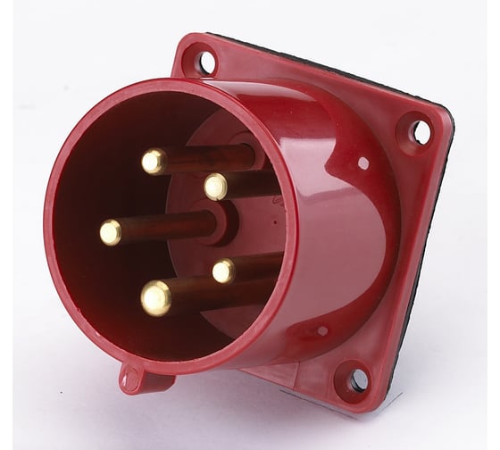 Вилка для скрытой проводки Dekraft ВЩ-102, 3 Р+РЕ+N, 32 А, IP44, 10 шт 26064DEK 4610007502405