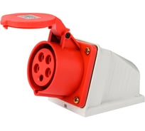 Розетка стационарная Dekraft 3Р+РЕ+N 32А 380В IP44 РС-103 26195DEK 10 шт 4680409050644