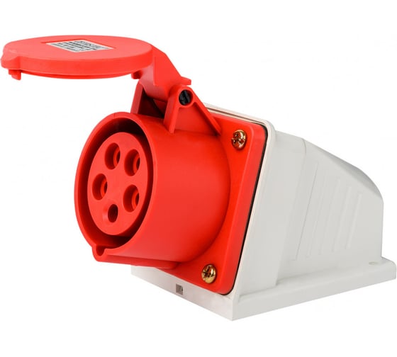 Розетка стационарная Dekraft 3Р+РЕ+N 32А 380В IP44 РС-103 26195DEK 10 шт 4680409050644 1