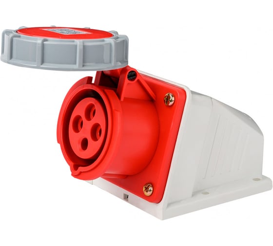 Розетка стационарная Dekraft 3Р+РЕ 32А 380В IP67 РС-103 26201DEK 10 шт 4680409050767 1