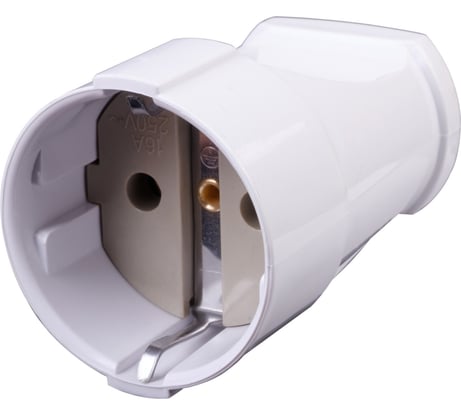 Кабельная прямая розетка duwi с/з 16А 230B белая 30458 6