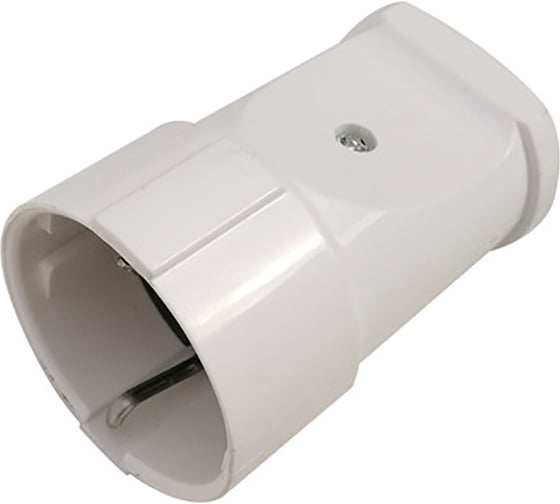 Кабельная прямая розетка duwi с/з 16А 230B белая 30458 6