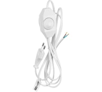 Шнур с плоской вилкой и светорегулятором TDM ELECTRIC Народный ШВВП 2х0,5 мм2, 1,5м, белый SQ1305-0049