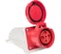 Розетка стационарная наружная EKF 134 3Р+РЕ 63А 380В IP67 ps-134-63-380 6