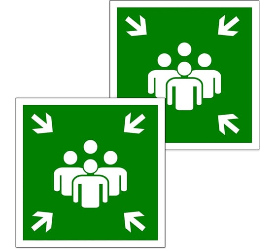 Табличка Контур Лайн Пункт место сбора 200х200 упаковка 2 штуки 12FC0176 1