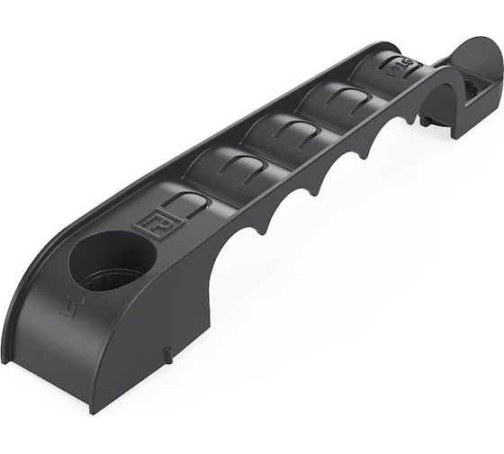 Держатель труб для прямого монтажа Промрукав односторонний на 5 мест черный d16 (30шт) PR13.03277 1