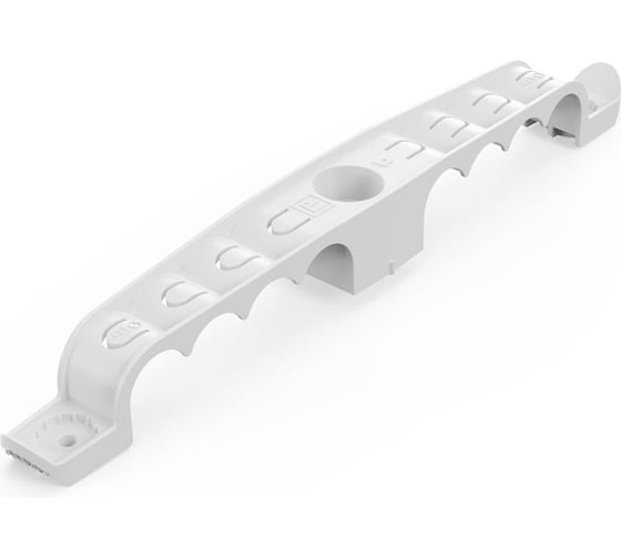 Держатель труб для прямого монтажа Промрукав двусторонний на 8 мест серый d16 (25шт) PR13.03287 1