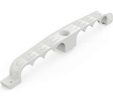 Держатель труб для прямого монтажа Промрукав двусторонний на 8 мест серый d20 (20шт) PR13.03293