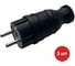Вилка однофазная прямая SAMGRUPP каучуковая 220-250В 16А IP44 (упаковка 3 шт) SAMC-046122016-3 1