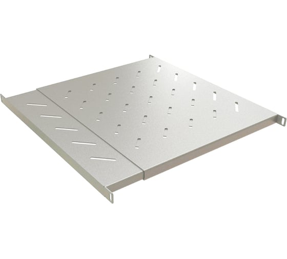 Полка Hyperline TSD3L-0.5U-405/700-RAL7035 с 19'' креплением, раздвижная, 0.5U 449618