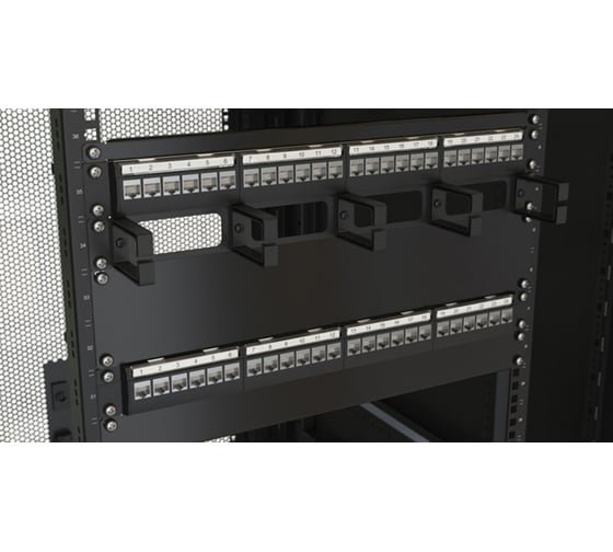 Фальш-панель Hyperline BPV-0.5-RAL9005 на 0.5U, цвет черный (RAL 9005) 248722